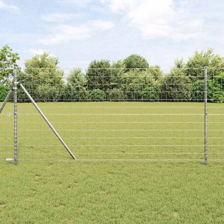 Fijación de suelo Syfax para valla Euro Outdoor redonda en acero galvanizado y plástico, color plateado