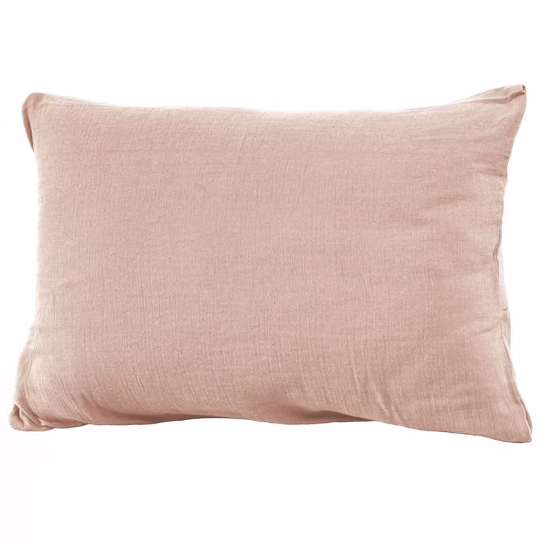 Funda de almohada de algodón lisa Housse De Rêve color rosa An/P/Al: 50 x 70 cm