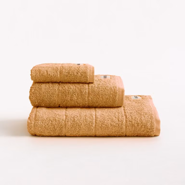 Set de 3 toallas de baño de algodón GAMUSI color amarillo, 600 g/m² (An/P/Al: 30x50 cm, 50x100 cm y 100x150 cm)