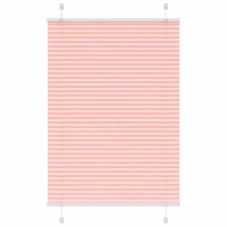Estor Plisado Semitransparente vidaXL en Poliéster Color Rosa An: 89,4 cm, Al: 100 cm