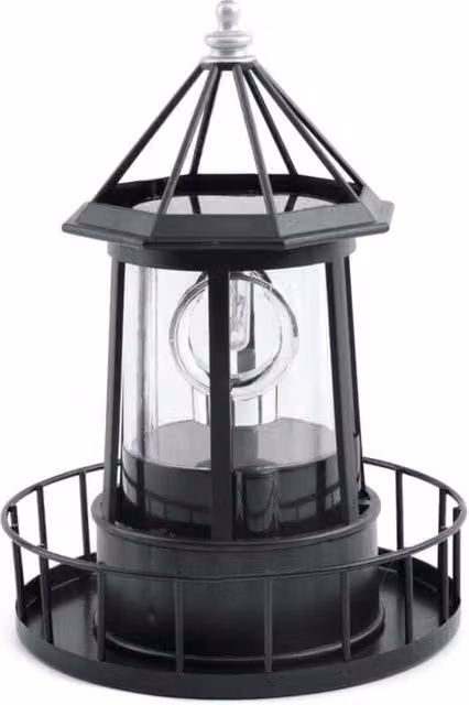 Luz Solar LED Giratoria LIIYIELA en color negro para jardín, terraza o balcón