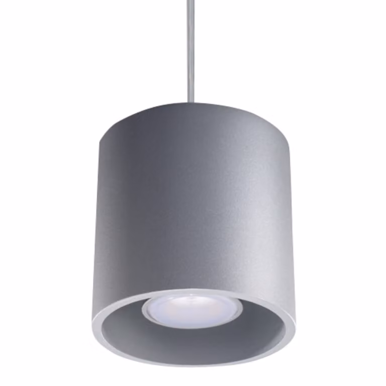 Lámpara de techo moderna Sollux Lighting en aluminio gris, Altura: 110 cm