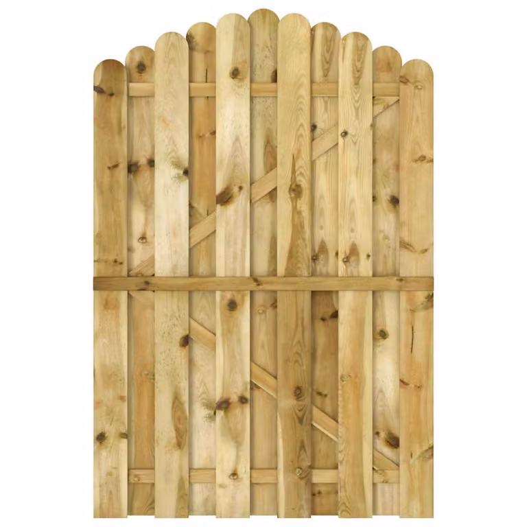 Puerta de valla de madera de pino swing verde vidaXL An/Al: 100 x 150 cm