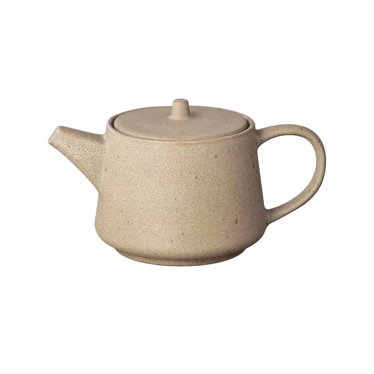 Tetera de cerámica Blomus Kumi diseño Fungi de 1 l en color beige y marrón