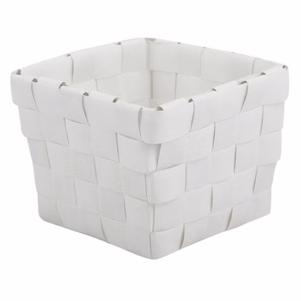 Cesta de almacenaje MSV en color blanco, An/P/Al: 10 x 10 x 7,5 cm