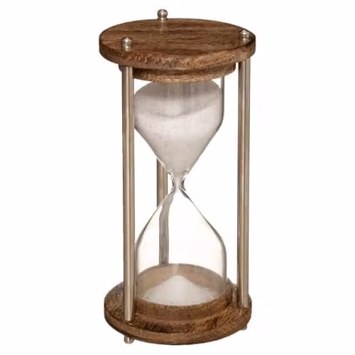 Reloj de arena Atmosphera de metal y cristal en color marrón para mesa
