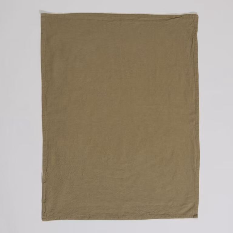 Paño de cocina de algodón orgánico AZILISE color verde An/P: 50 x 70 cm