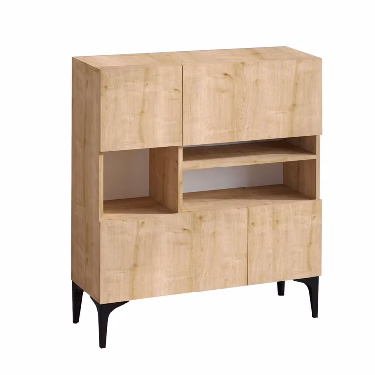 Aparador moderno de roble beige de Habitat et Jardin An/P/Al: 100 x 35 x 125 cm