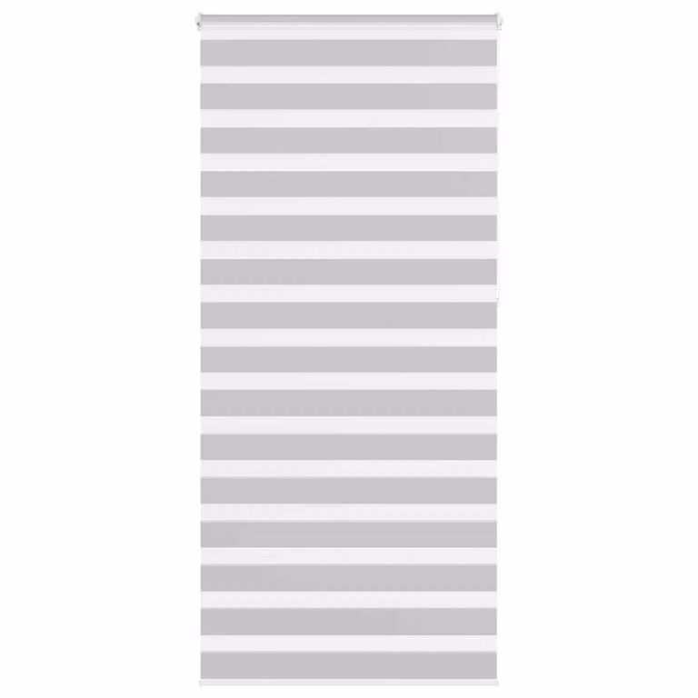 Estor cebra vidaXL gris claro de poliéster con diseño de rayas, An/Al: 95,9 x 230 cm