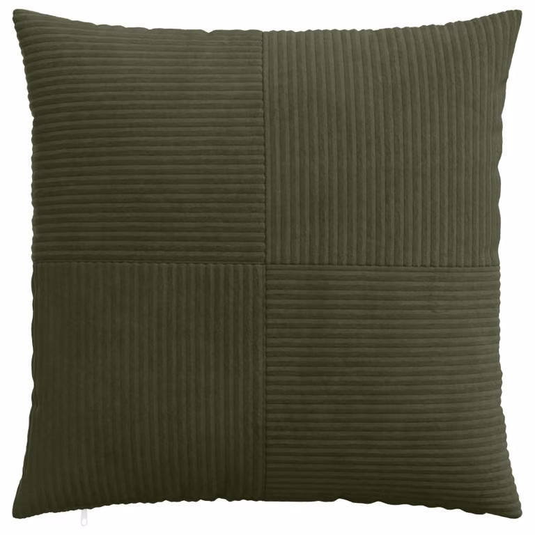 Set de 2 fundas de almohada ALMELO de vidaXL en pana verde, 55 x 55 cm