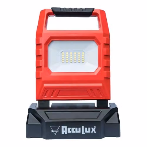 Foco de trabajo recargable AccuLux con LED de 15 W, magnético y resistente, color rojo y negro