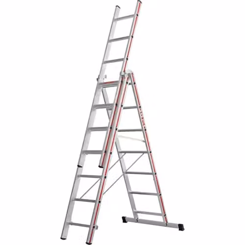 Escalera multifunción Hymer de aluminio y acero multicolor