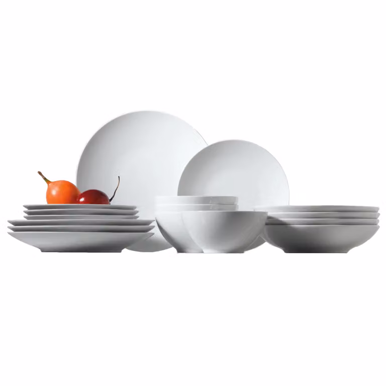 Vajilla de porcelana Rosenthal Loft blanca de 16 piezas