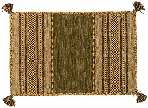 Kilim Lory de estilo tribal hecho a mano en algodón multicolor de Galleriafarah1970 An/P: 230 x 160 cm