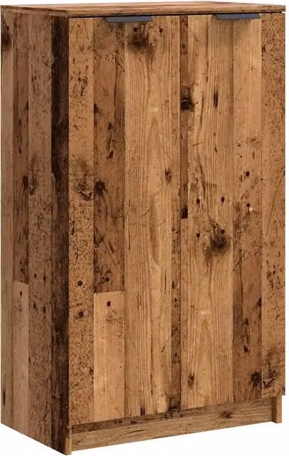 Zapatero moderno HELLOSHOP26 de madera en color marrón con acabado mate, An/P/Al: 59 x 35 x 100,5 cm