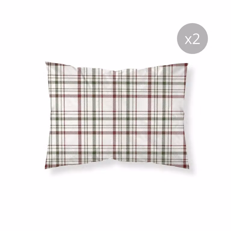 Pack de 2 fundas de almohada Muare Home multicolor con diseño de cuadros, 100% poliéster, An/P/Al: 50 x 80 cm