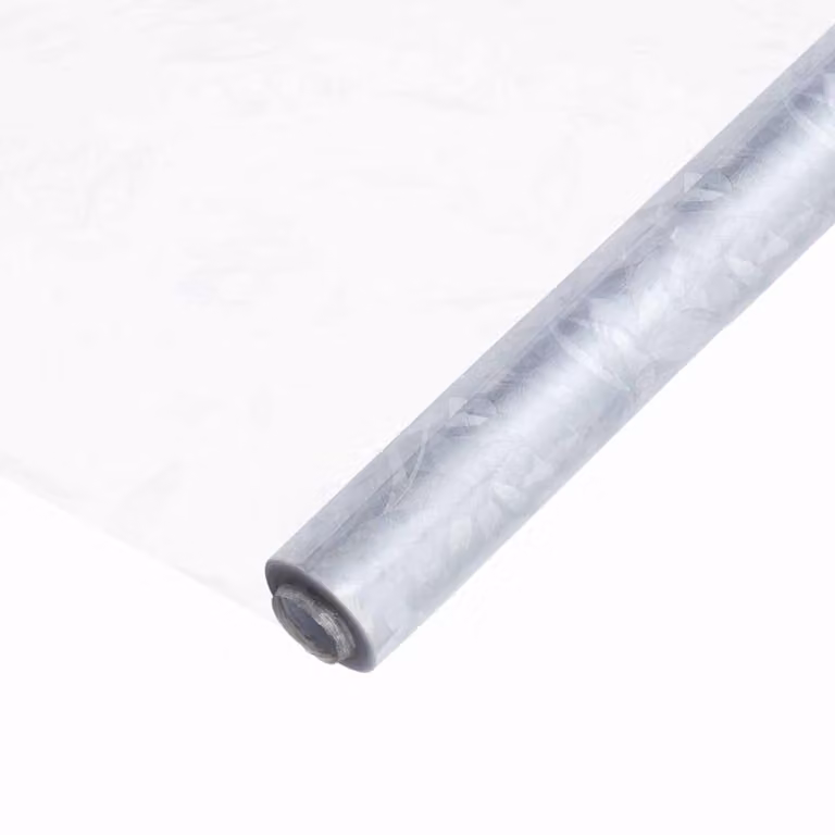 Lámina estática para ventanas vidaXL con diseño floral botánico en PVC blanco y transparente, An: 90 cm, Al: 500 cm