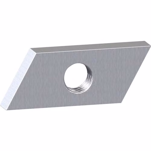 Tuerca deslizante Schneider Electric NSYNM6 de acero inoxidable en color plata, forma en T, medida 6 mm, pack de 100 unidades