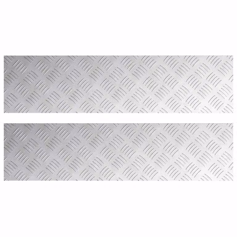 Set de 2 peldaños rectangulares vidaXL de aluminio plateado, antideslizantes y resistentes, An: 80 cm