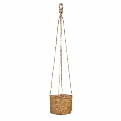 Maceta colgante Scheurich de mimbre color marrón para tus plantas