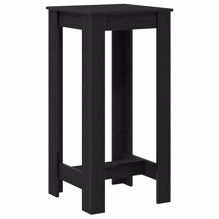 Mesa de bar moderna vidaXL de madera de ingeniería en roble y negro, An/P/Al: 51 x 50 x 103.5 cm