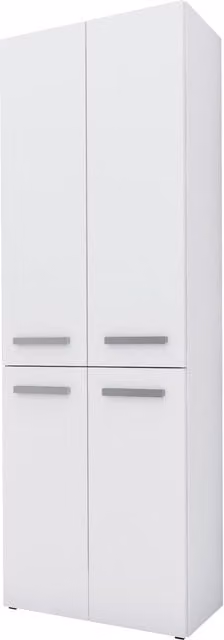 Mueble de baño suspendido 3XE LIVING en blanco mate con puertas batientes y estantes internos, An/P/Al: 174 x 30 x 60 cm