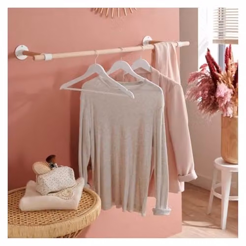 Kit de armario para colgar y perchero de pared Mob-In Alma, color roble y blanco