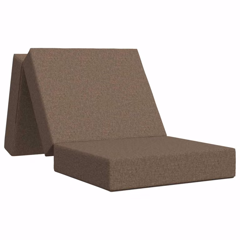 Sofá cama plegable vidaXL de diseño moderno en color gris topo con estructura tapizada y relleno de espuma para salón o dormitorio, An/P/Al: 90 x 63 x 45 cm