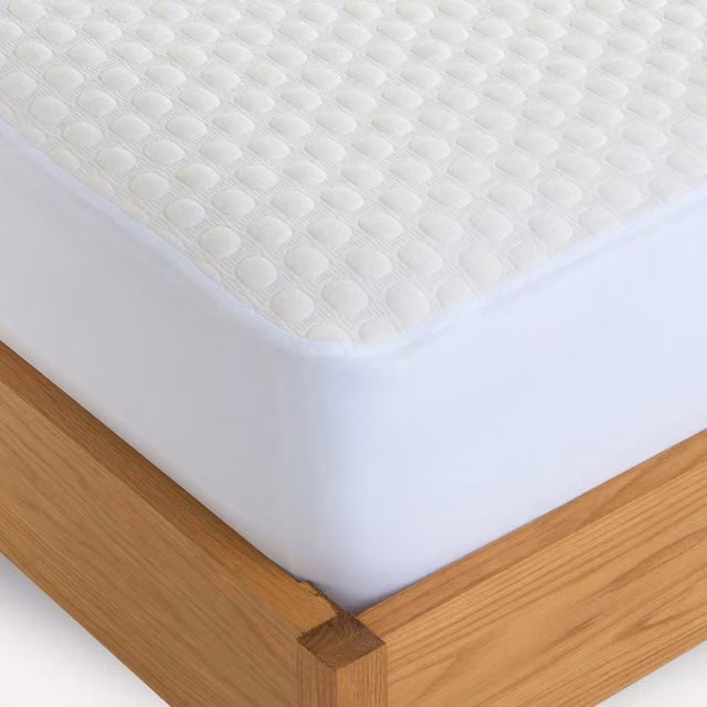 Protector de colchón efecto masaje Basics El Corte Inglés blanco de poliéster 180 x 190 cm