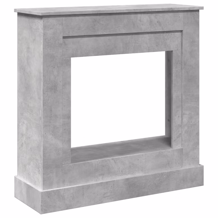 Borde de chimenea vidaXL de madera de ingeniería en color gris hormigón, An/Al/P: 90 x 90 x 30 cm