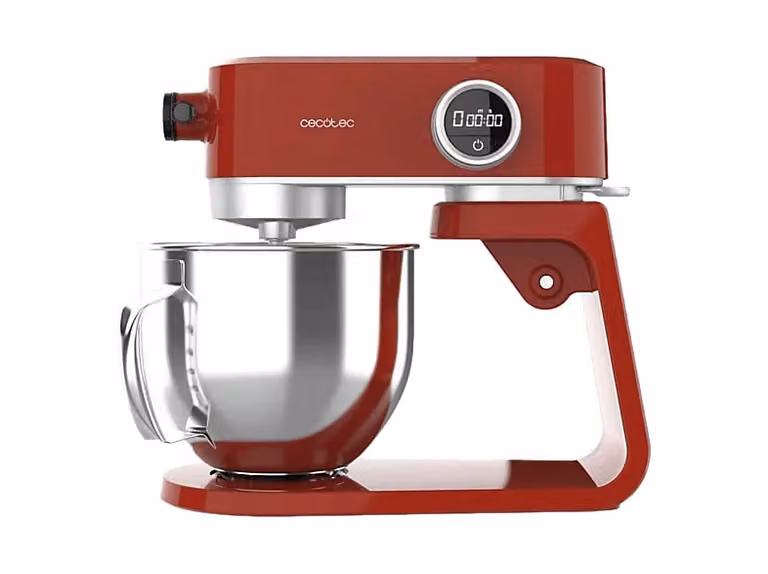 Batidora amasadora Cecotec Twist&Fusion 4000 Luxury Red de 800 W con cuerpo de aluminio y 8 velocidades