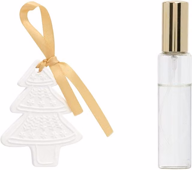 Vela perfumada de cerámica blanca Atmosphera para mesa con aroma a invierno y navidad