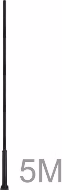 Poste de farola modular Ledbox de KOOB en acero galvanizado negro de 5m