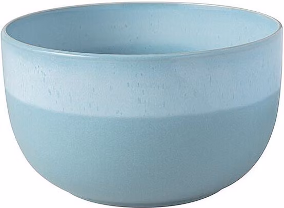Bol de servir Like by Villeroy & Boch Perlemor en porcelana color azul claro, Diámetro: 22 cm
