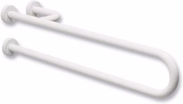 Barra de apoyo Idral Easy 12004V-65DX para personas mayores y con discapacidad, color blanco mate, longitud: 65 cm