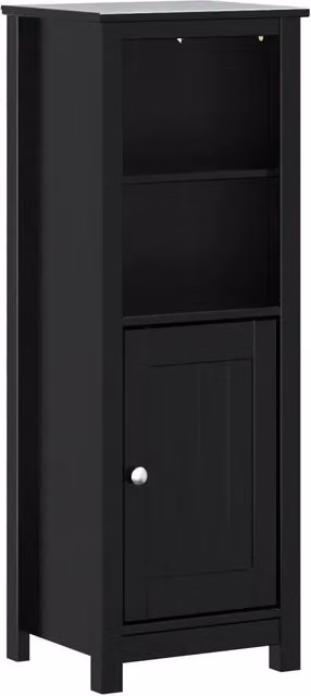 Armario de baño Rio diseño moderno acabado mate en pino negro An/P/Al: 40 x 34 x 110 cm