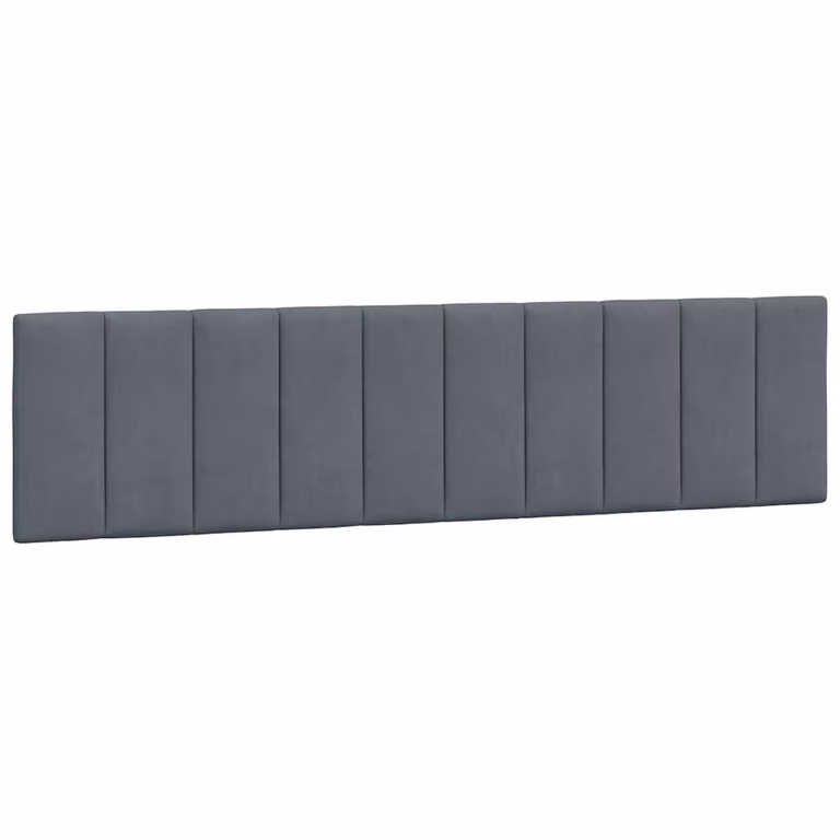 Cabecero de cama acolchado Hanko de vidaXL en terciopelo gris oscuro de 200 cm