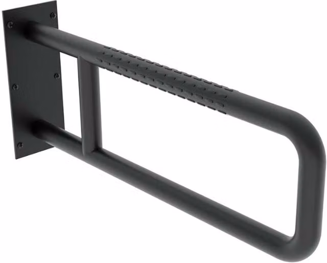 Asistente Nimco con mango antideslizante en acero inoxidable, color negro mate, Longitud: 60 cm