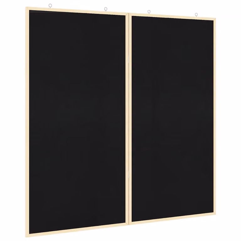 Tablero de anuncios manual vidaXL de tela y madera en color negro, An/Al: 100 x 100 cm, Grosor: 1,4 cm