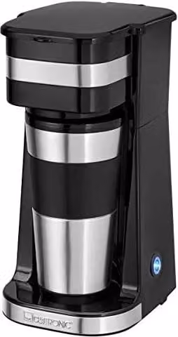 Cafetera Clatronic KA 3733 en negro con jarra térmica de acero inoxidable y capacidad de 400 ml