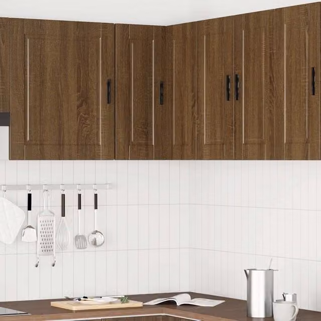 Mueble de cocina de esquina SYFAX en color marrón roble con acabado mate y puertas batientes An/P/Al: 57 x 60 x 57 cm