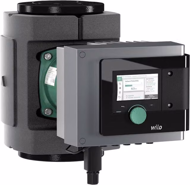 Bomba de circulación para calefacción Wilo Stratos Maxo 100/0,5-12 PN6 en color gris con bridas DN100 y 1280 W