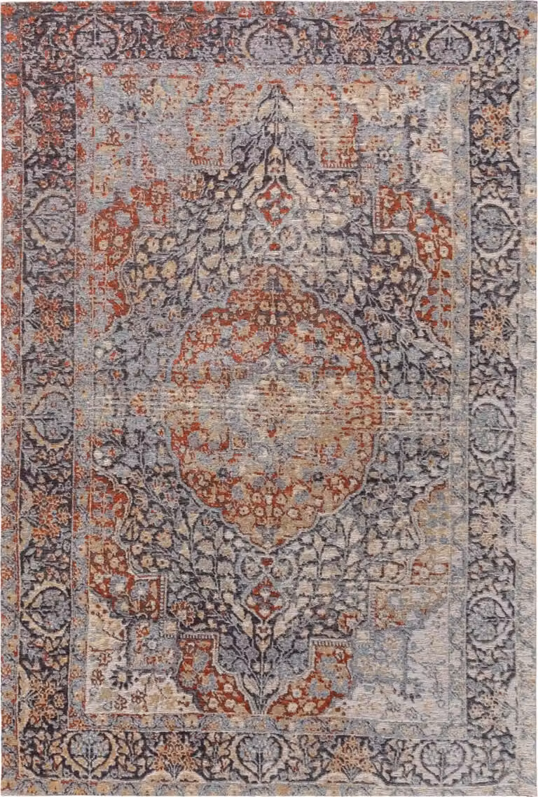 Alfombra de tejido plano Benuta en morado y multicolor con diseño patchwork, An: 115 cm, Al: 180 cm