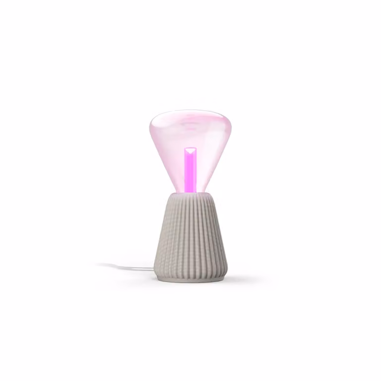 Pack de Lámpara Philips Hue con Bombilla Lightguide Triangular y Base de Diseño en Color Beige