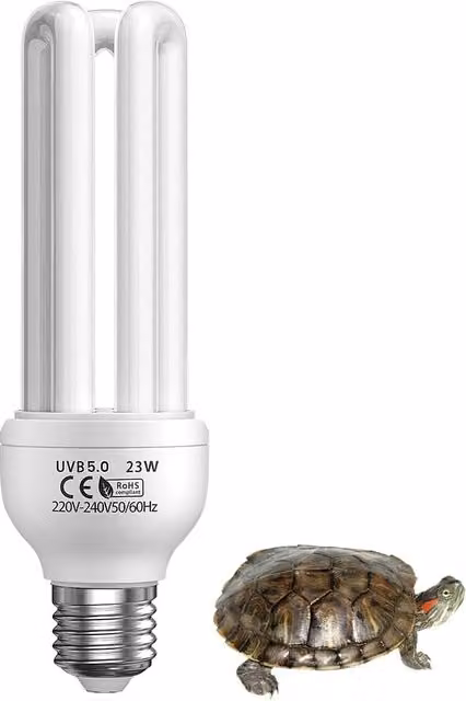 Bombilla Fluorescente Compacta Neptune UV B 5.0 de 23 W con Casquillo E27 en Blanco para Aves, Loros y Reptiles