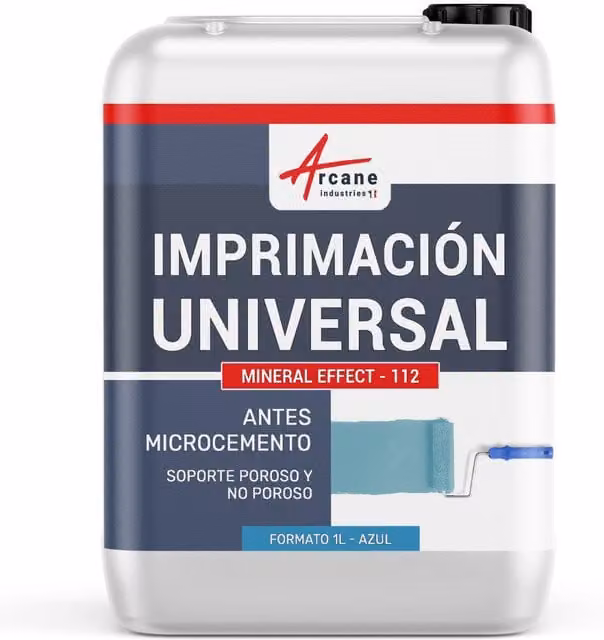 Imprimación universal para microcemento Arcane Industries de 1 l, base acrílica de dispersión y secado rápido