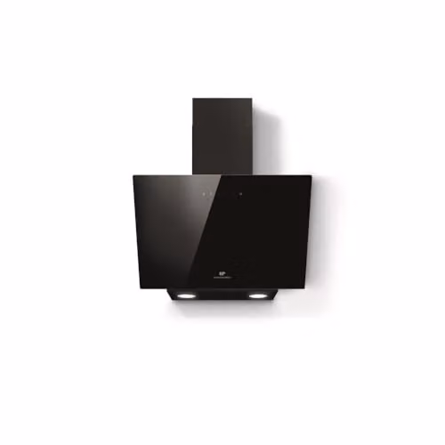 Campana decorativa de pared Continental Edison CEHD6065B en color negro con detalles en cristal, Ancho: 60 cm