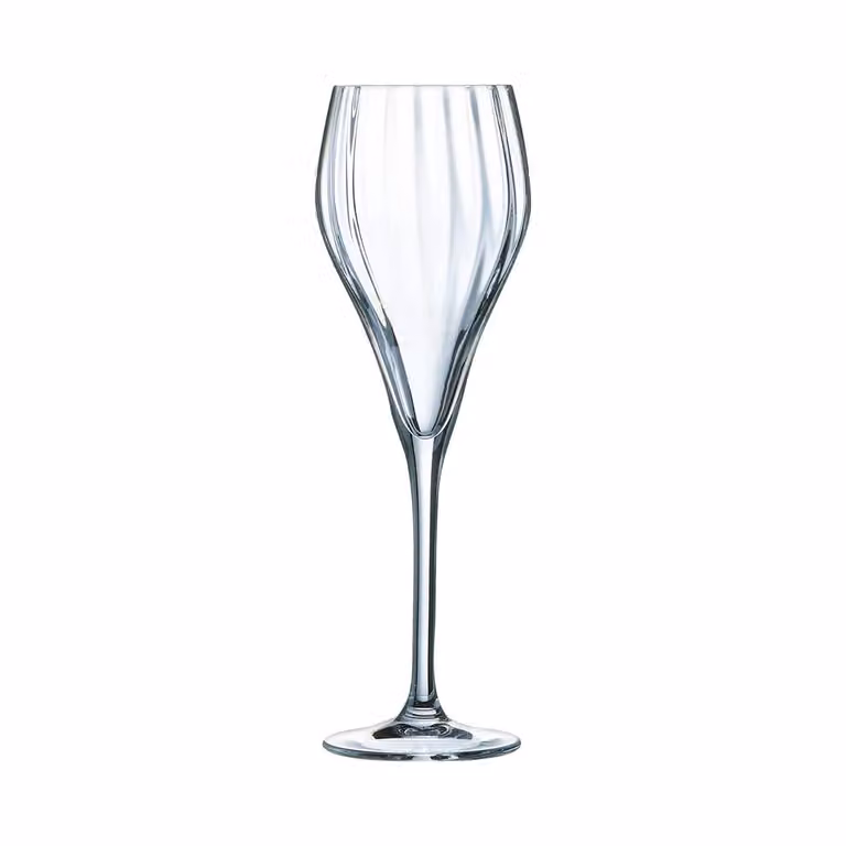Set de 6 copas de champán flauta Symetrie de Chef&Sommelier en cristal transparente de 160 ml