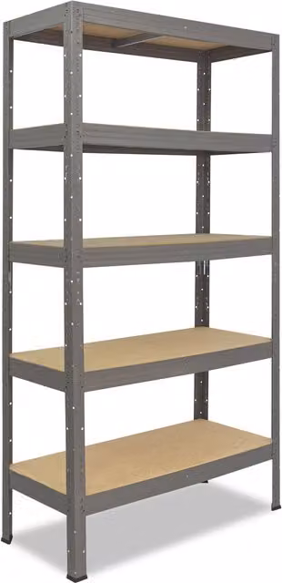 Estantería profesional Shelfplaza de color gris con 5 baldas ajustables, An/P/Al: 100 x 60 x 230 cm