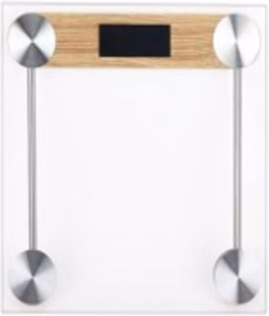 Báscula de baño personal 5five de cristal transparente An/P: 28 x 28 cm